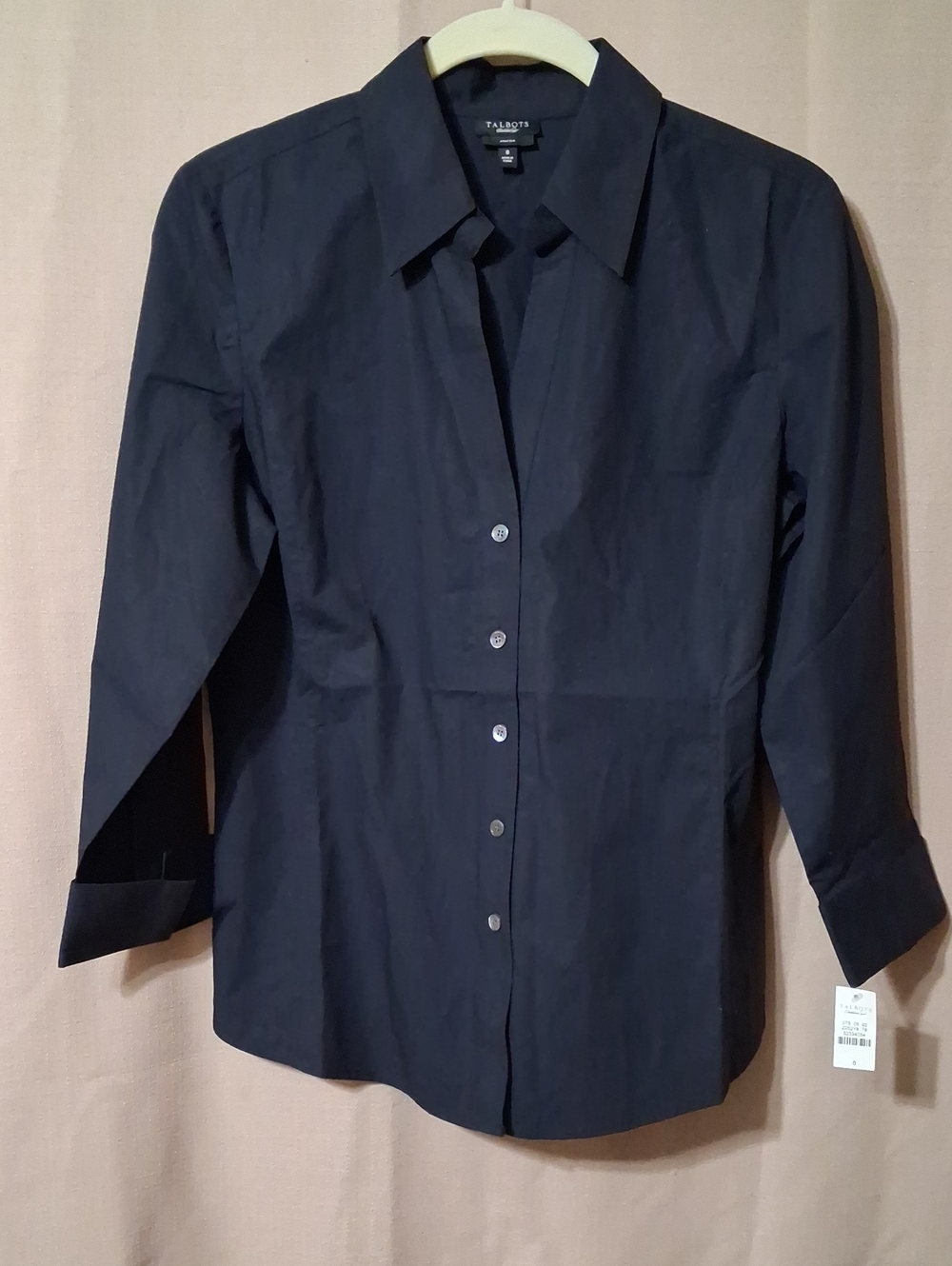 Talbots Black Button-Down Women's Shirt NWT